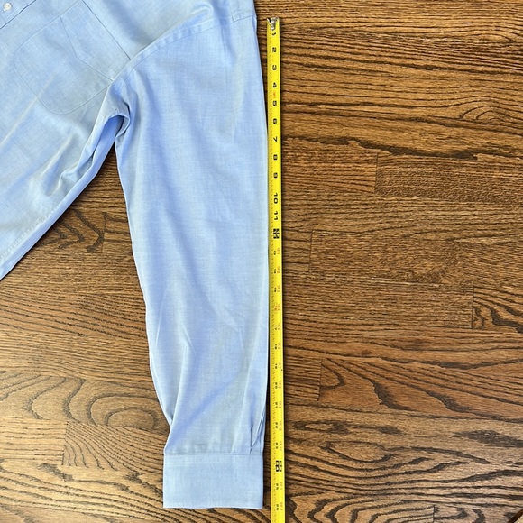 Saddles Light Blue Oxford Button Down Long Sleeve Casual or Dress Shirt - Picture 5 of 10